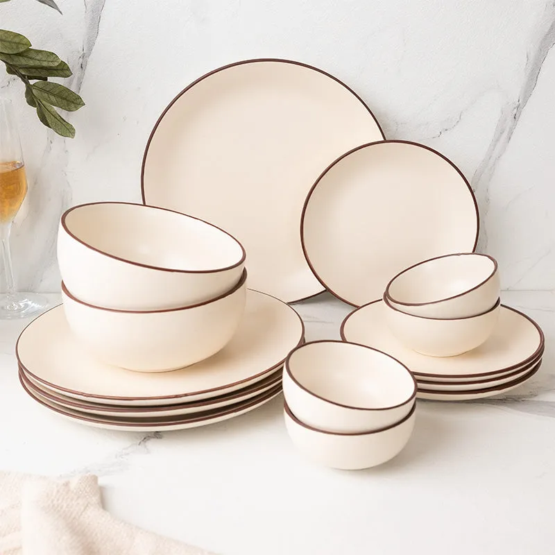Riddo Dinner Set (Off White) - 14 Piece Set media 1