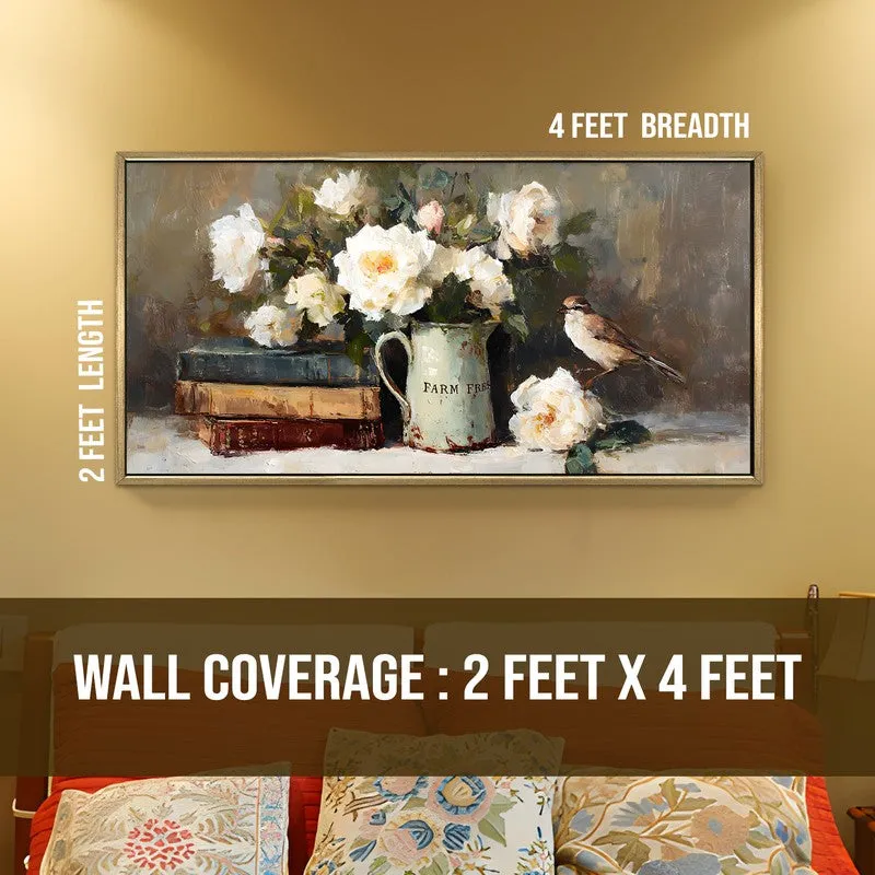 Timeless Bouquet Canvas Wall Painting With Frame media 8
