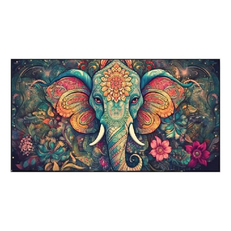 Mystic Gajraj Canvas Wall Painting With Frame media 4
