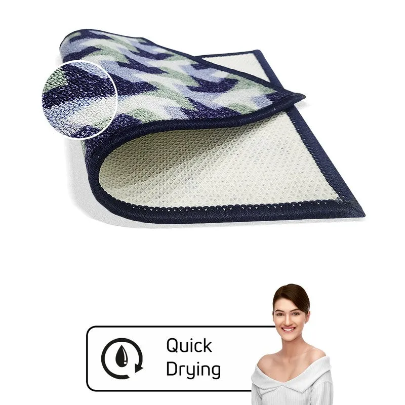 Niro Geometric Nylon Door Mats - Blue,Green media 4