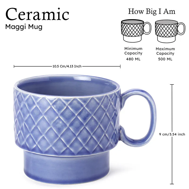 Fjord Ceramic Coffee Mug (500 mL) - Mist Blue media 6