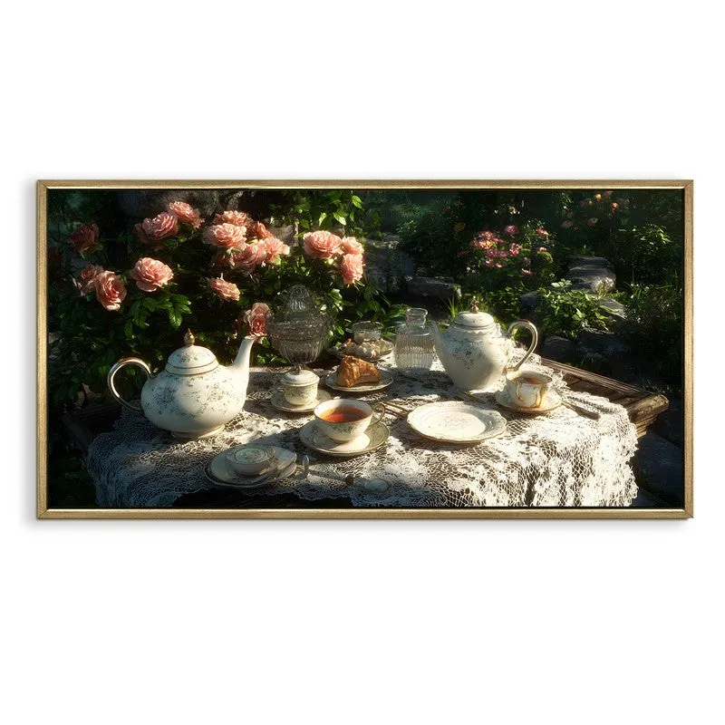 Petal Silence Canvas Wall Painting With Frame media 3