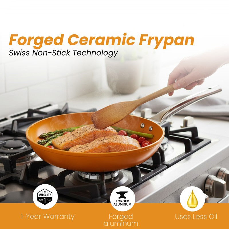 Salford Searza Forged Ceramic Frying Pan With Lid -1800 mL/ 9 Inch media 4
