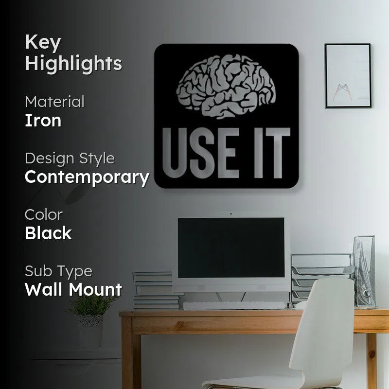 Use The Brain Black Iron Wall Accent media 2