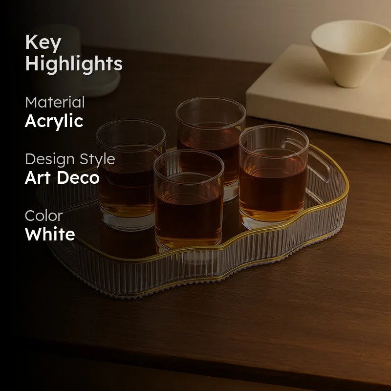 Crystal Clear Acrylic Curved-Edge Serving Tray media 2