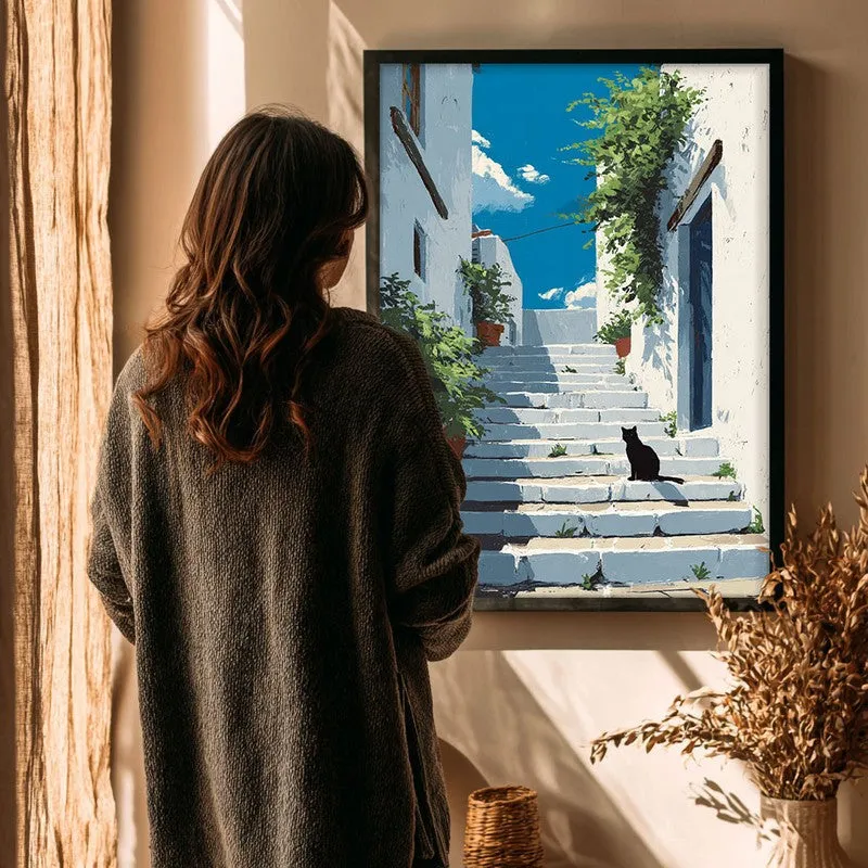 Secret Passage Canvas Wall Painting - Black Frame media 4