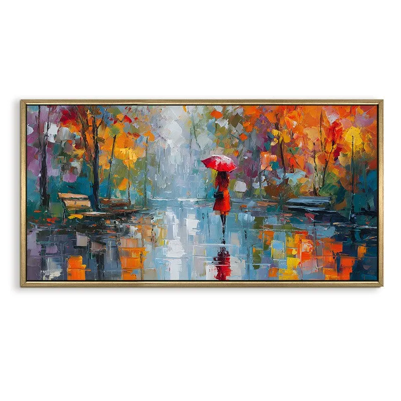 Autumnia Canvas Wall Painting With Frame media 3
