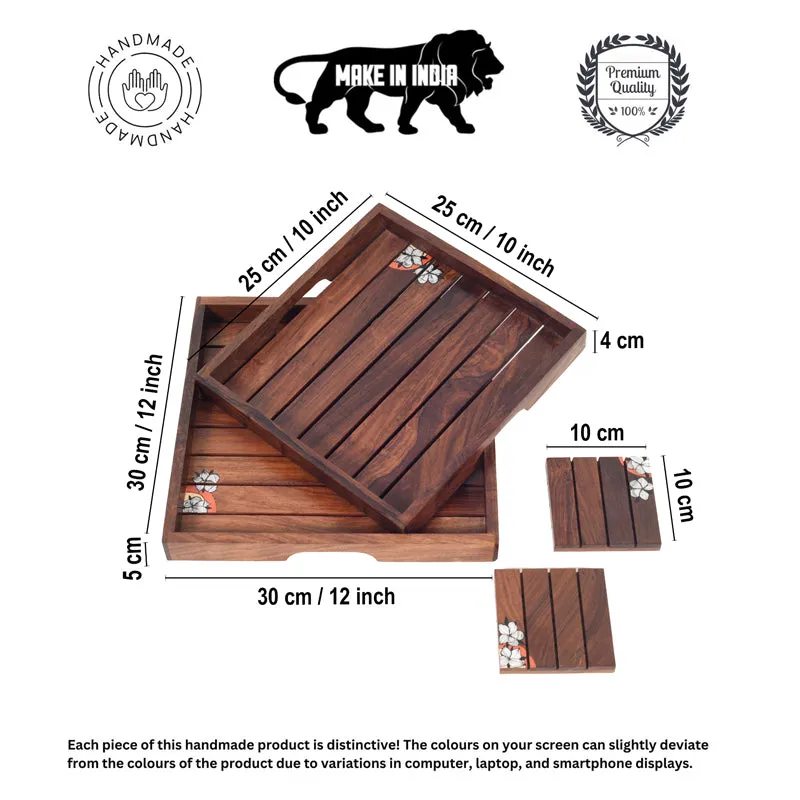 Elco Rosewood Serving Tray - Four Piece Set media 7