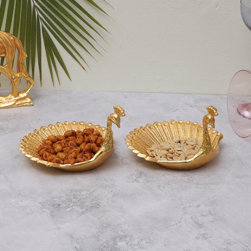Hamsa Beauty Aluminum Platter - Set of Two