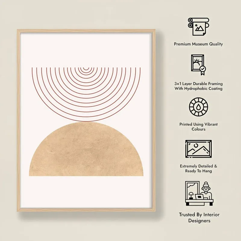 Bohemian Tranquility Canvas Wall Painting With Brown Frame media 9