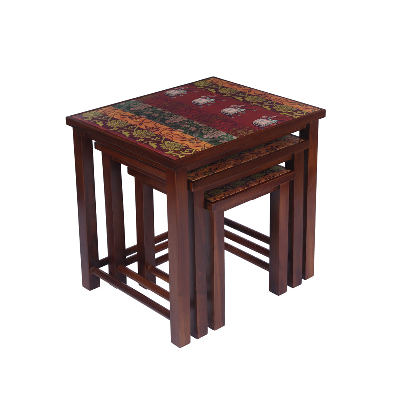 Ethno Motif Side Table - Set Of Three media 7