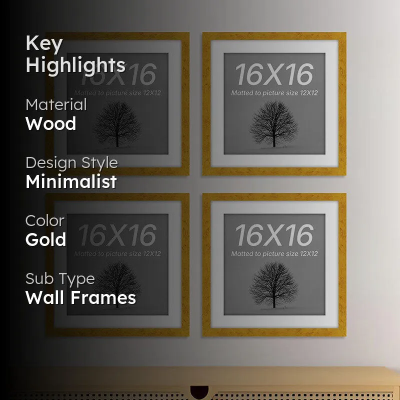 Naia Photo Frame (Gold) - Set Of Four media 2