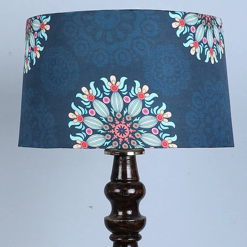 Toile Totem Printed Mango Wood Floor Lamp - Black media 5