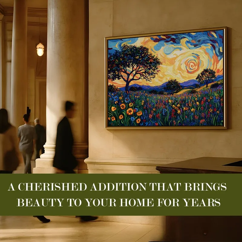 Sunfire Landscape Canvas Wall Painting With Frame media 7