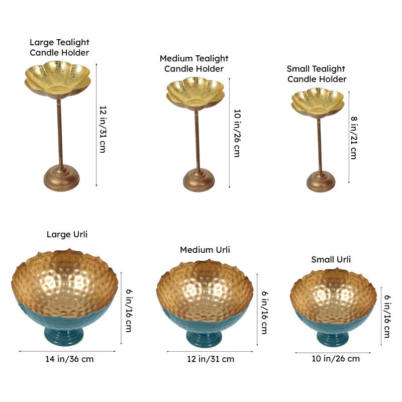 Kanshiki Kalyan Urli (Blue) - Set Of Six media 8