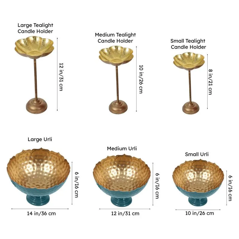 Kanshiki Kalyan Urli (Blue) - Set Of Six media 8