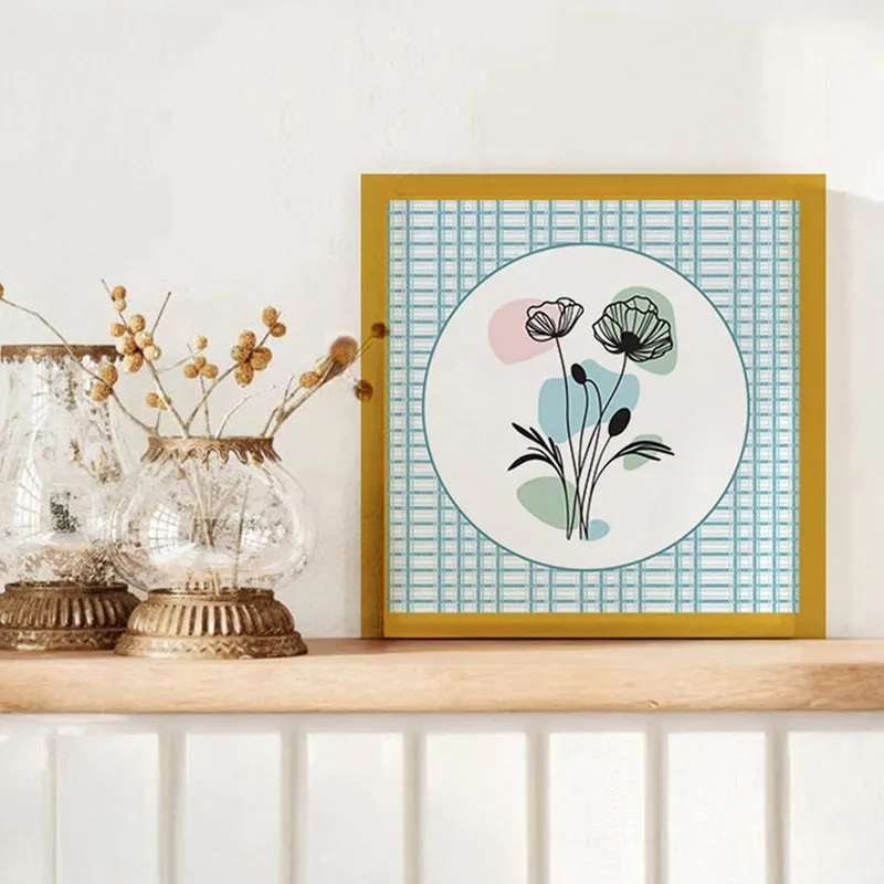 Petal Pastels Wall Art with Gold Frame media 1