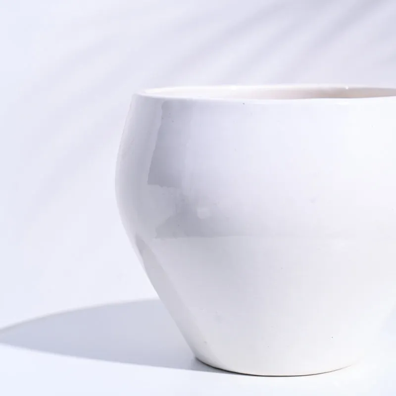 Ugaoo Apple White Ceramic Pot- Medium media 4