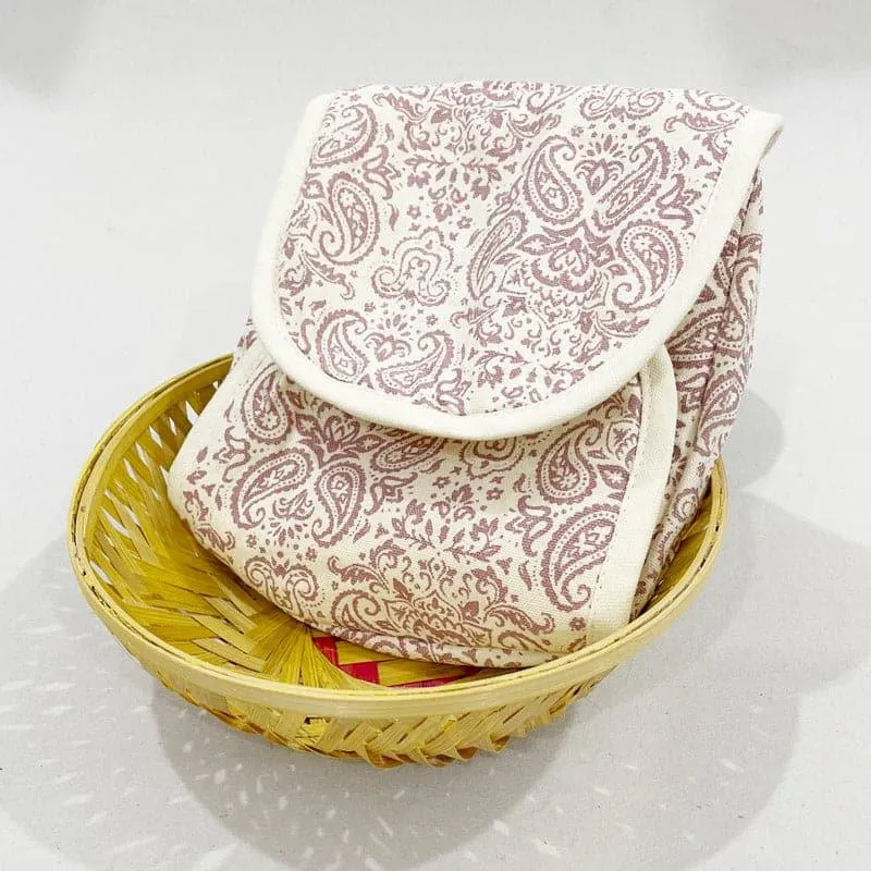 Swayam Theona Round Bread Basket - Beige media 4