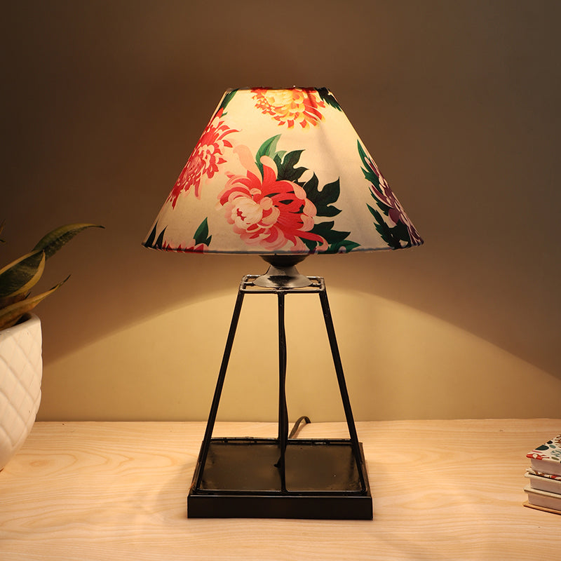 Miyabi Aeon Printed Metal Table Lamp - Multicolor
