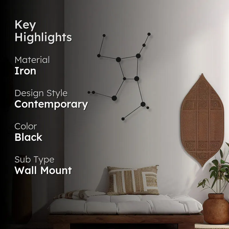 Virgo Constellation Black Iron Wall Accent media 2