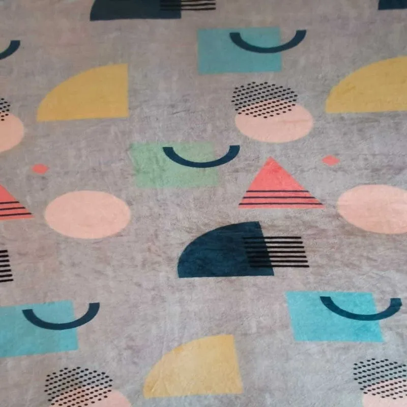 Pastelix Geometric Woolen Blanket (Grey) - 350 GSM media 6