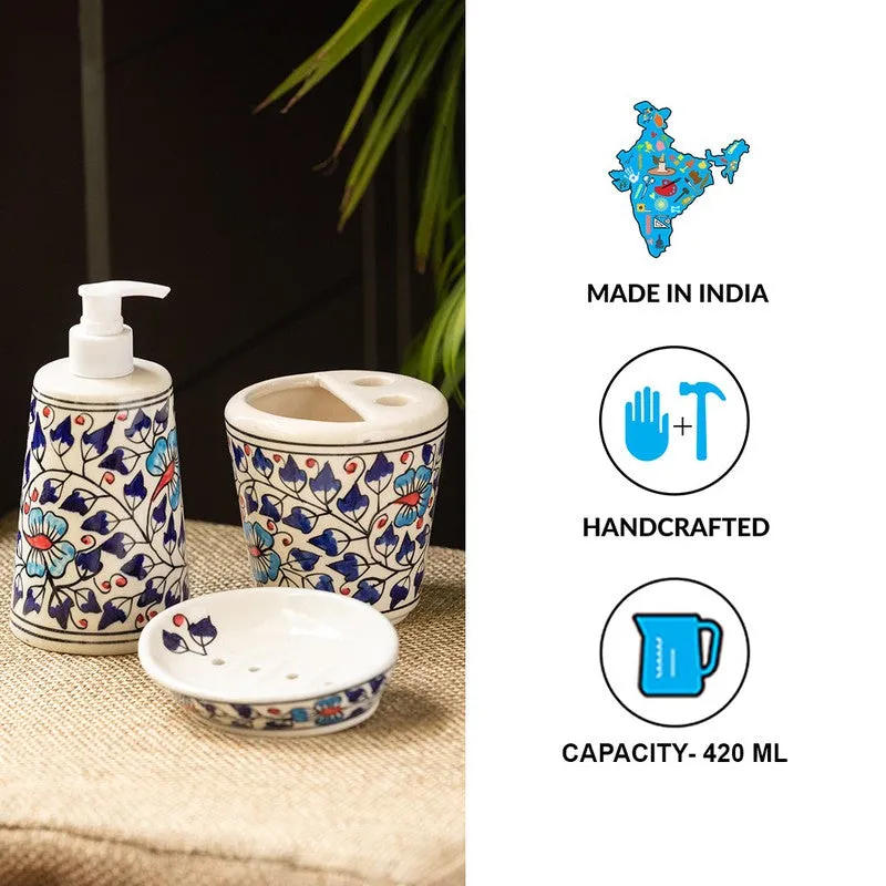 Agna Florae Handpainted Bathroom Set - Three Piece Set media 7