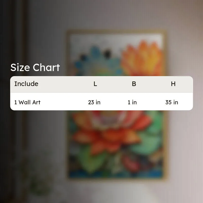 Flame Lotus Wall Art With Frame media 9
