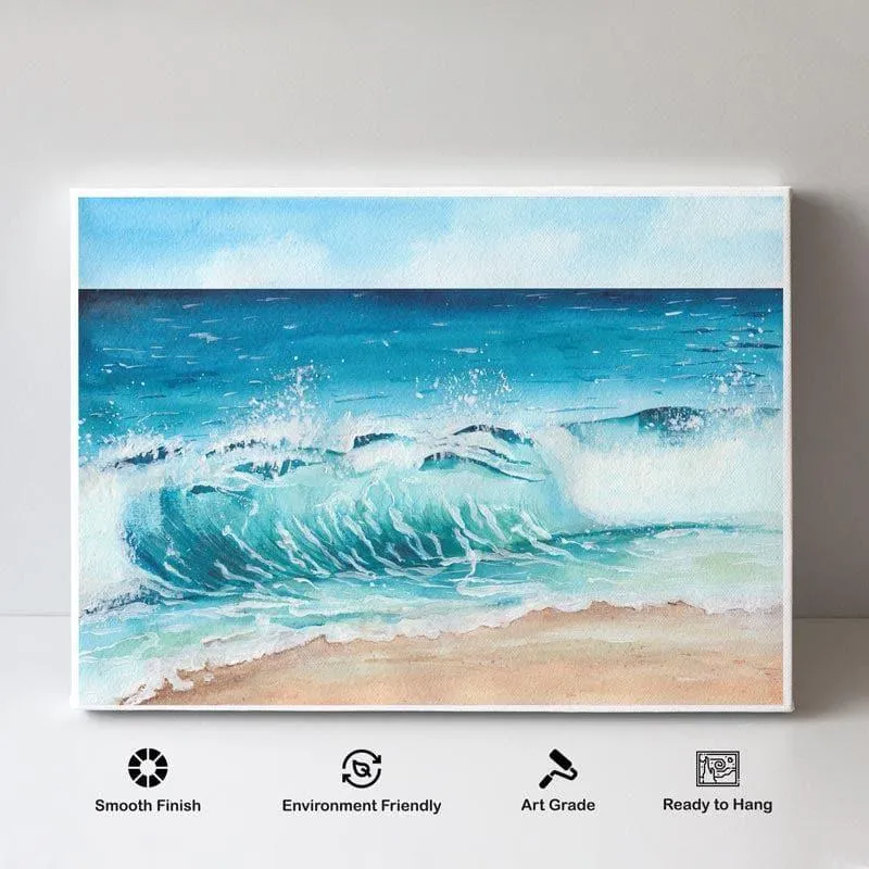 Summer Tropical Beach Canvas Painting - Gallery Wrap media 4