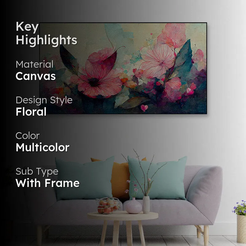 Pink Florada Canvas Wall Painting media 2