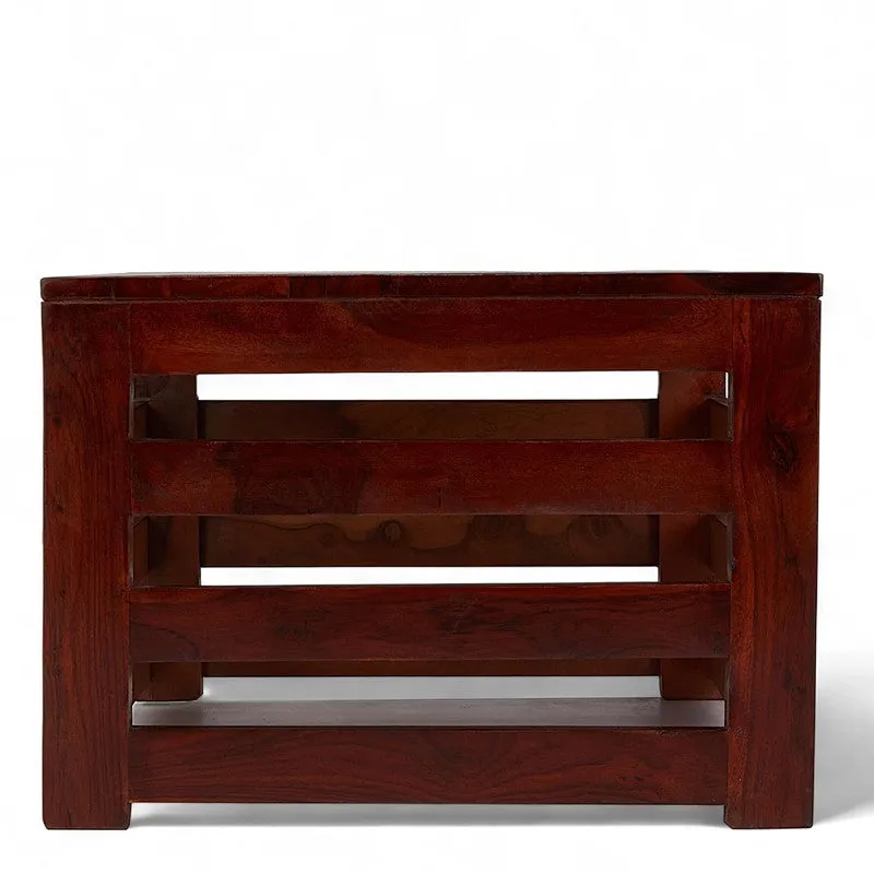 Pervon Sheesham Wooden Center Table - Deep Brown media 4