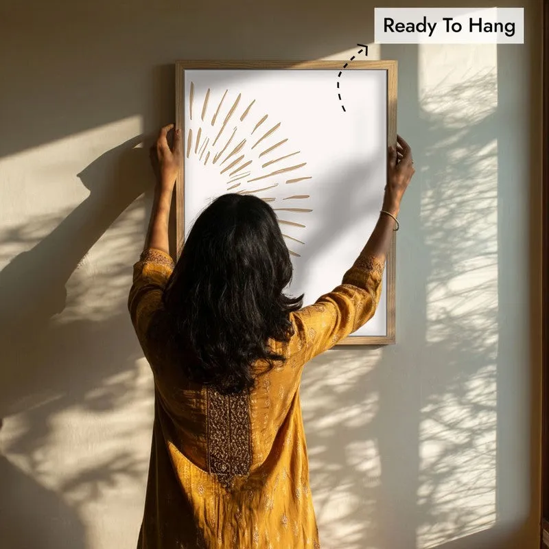 Natural Aura Canvas Wall Painting With Brown Frame media 8