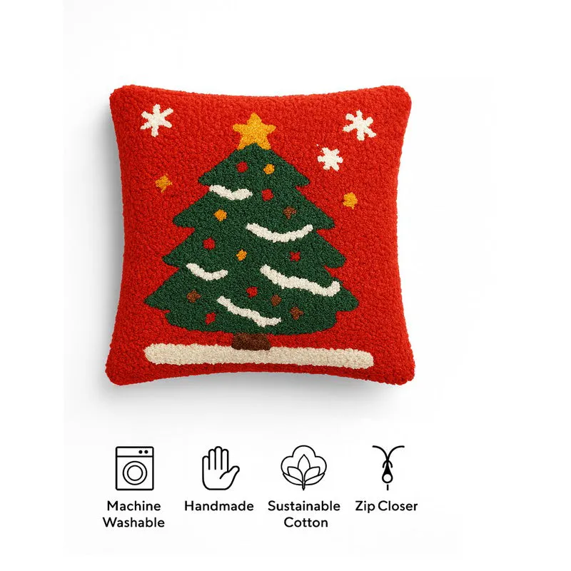 Frosted Pine Ruby Christmas Cushion Cover media 6