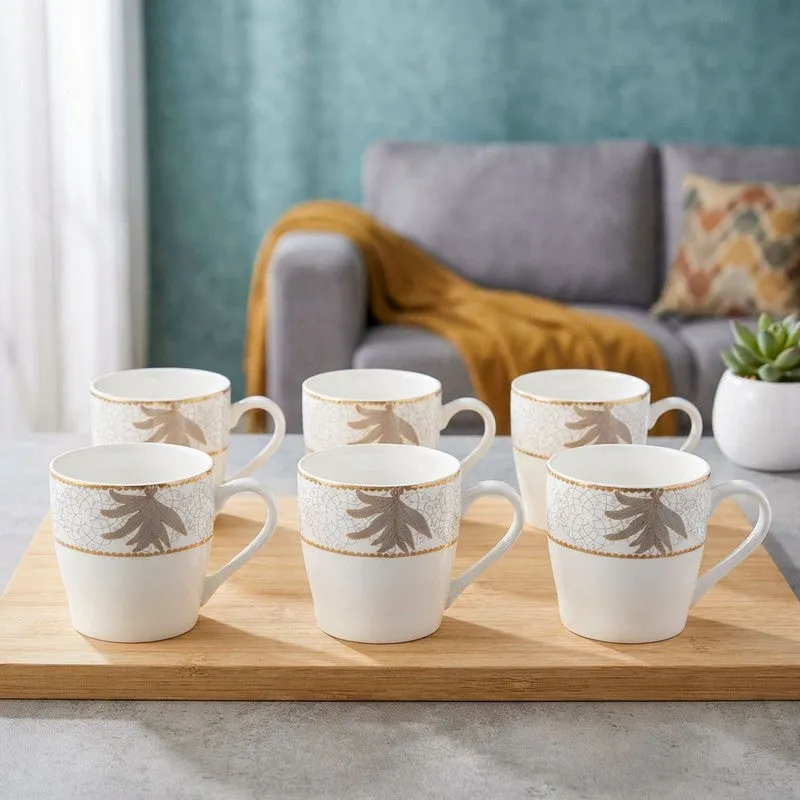 Serene Bone China Tea Cup (180 mL Each) - Set Of Six media 1