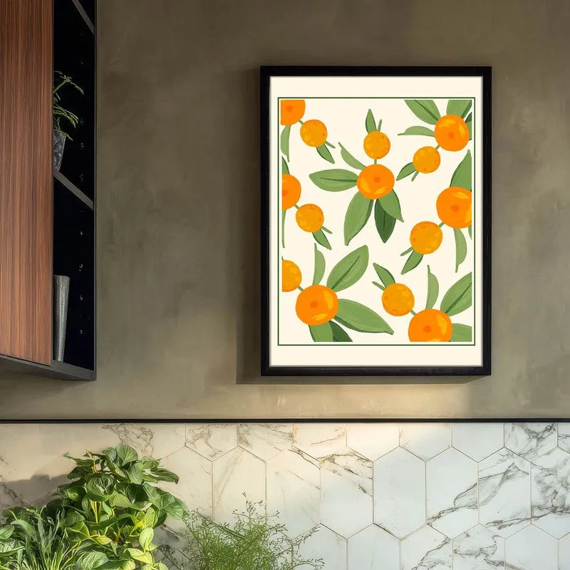 Citrus Aura Archival Canvas Wall Art - Black media 3