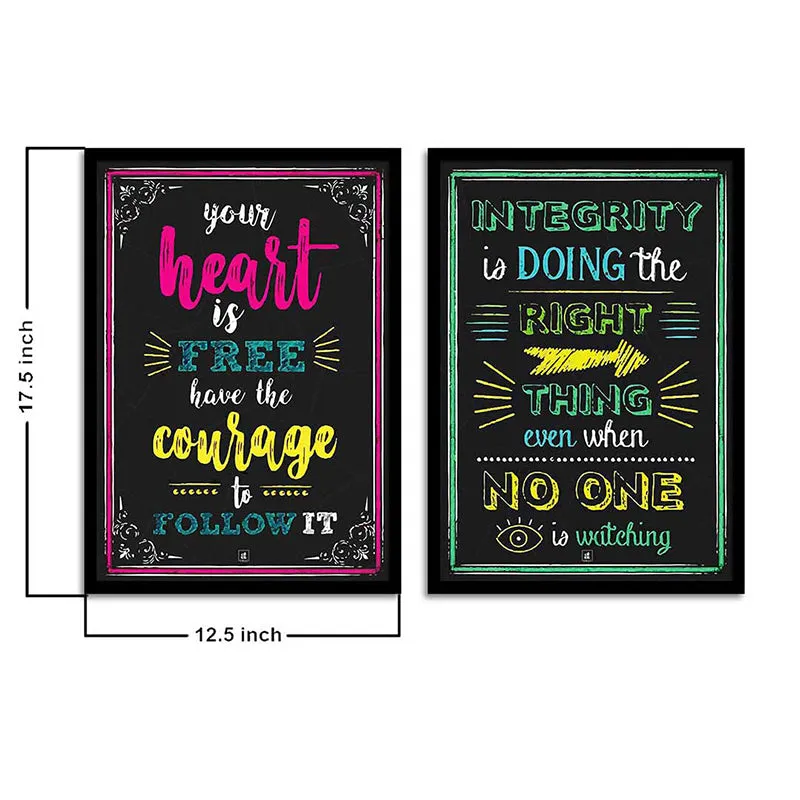 Heart & Courage Wall Art - Set Of Two media 6
