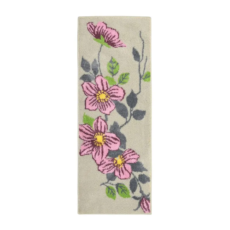 Florale Handtufted Anti-Skid Recycled PET Runner Rug media 5
