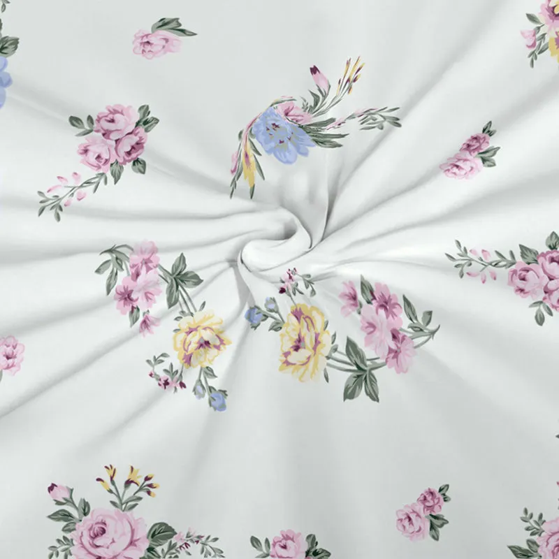 Alison II Microfiber Microfiber Bedsheet (White, Multicolor) - 150 GSM media 6