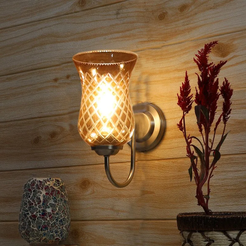 Crystal Lattice Glass Wall Lamp media 3