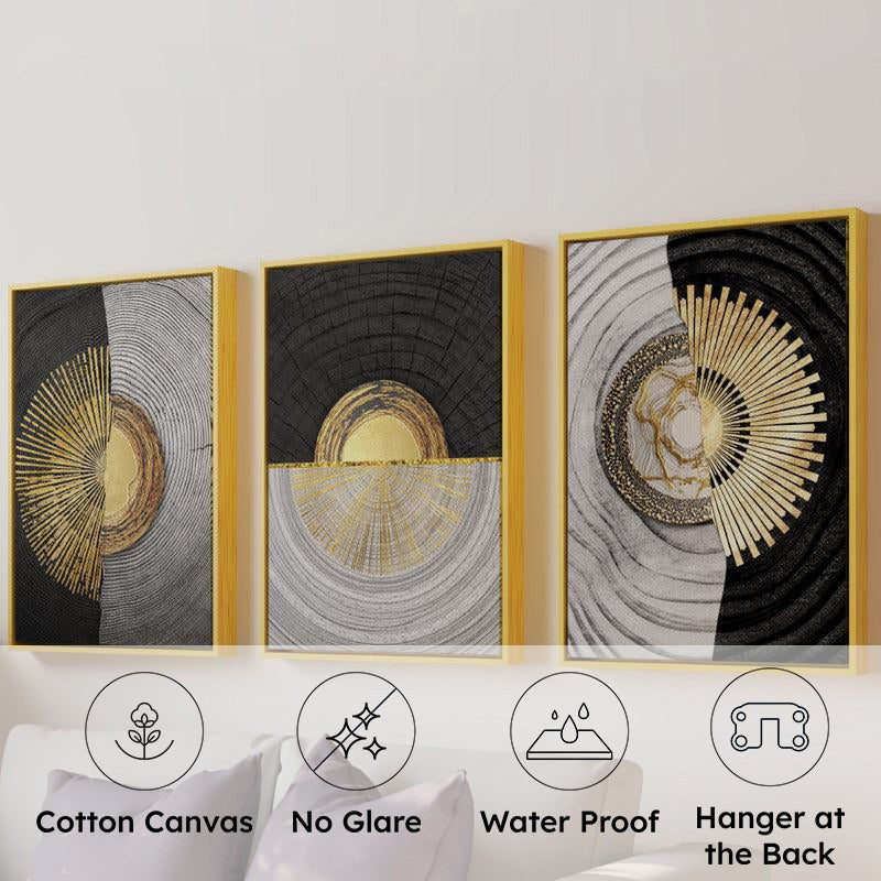 Maribel Abstract Cotton Canvas Wall Art - Set Of Three media 7