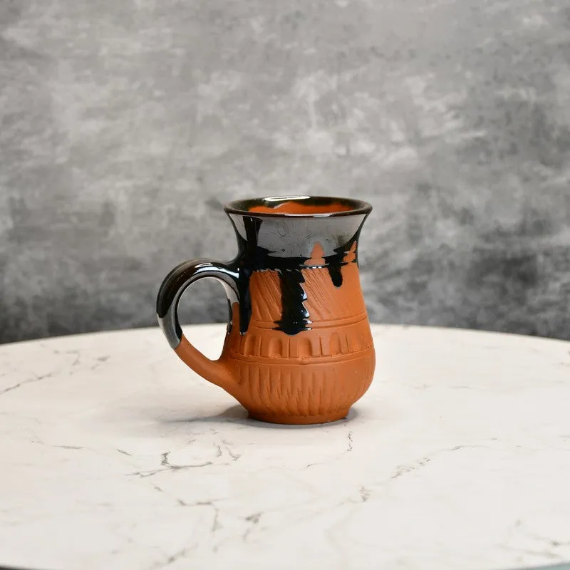 Sculpted Terracotta Coffee Mug (440 mL Each) - Set Of Two media 4