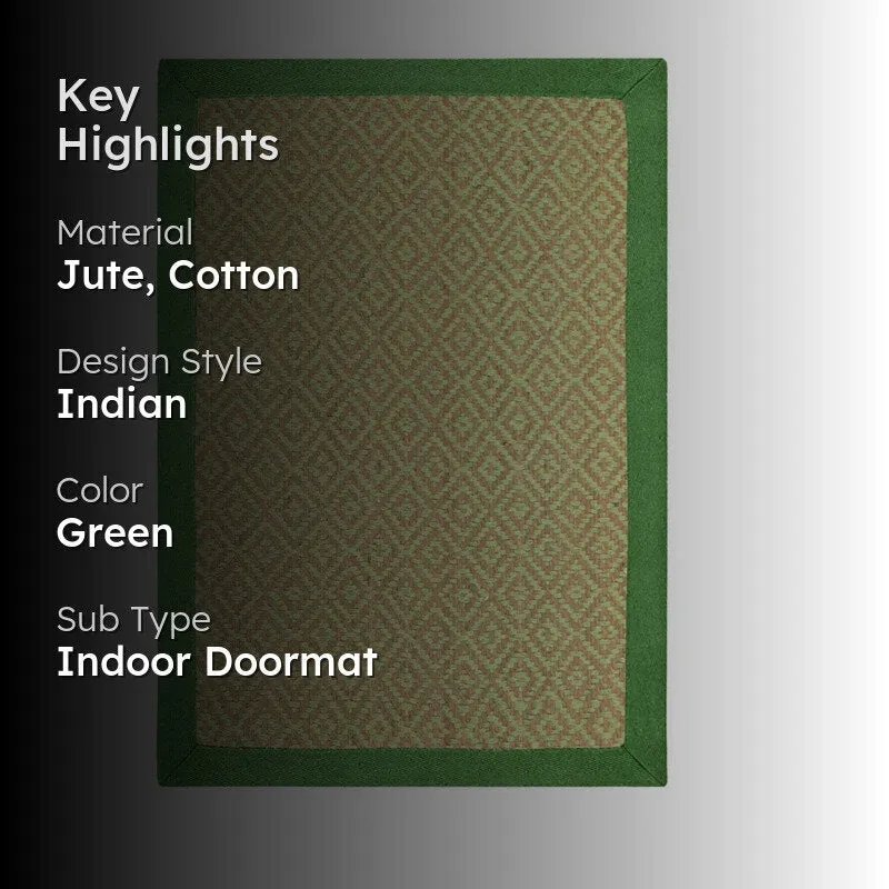 TerraTread Anti-Slip Jute Door Mats - Green media 2