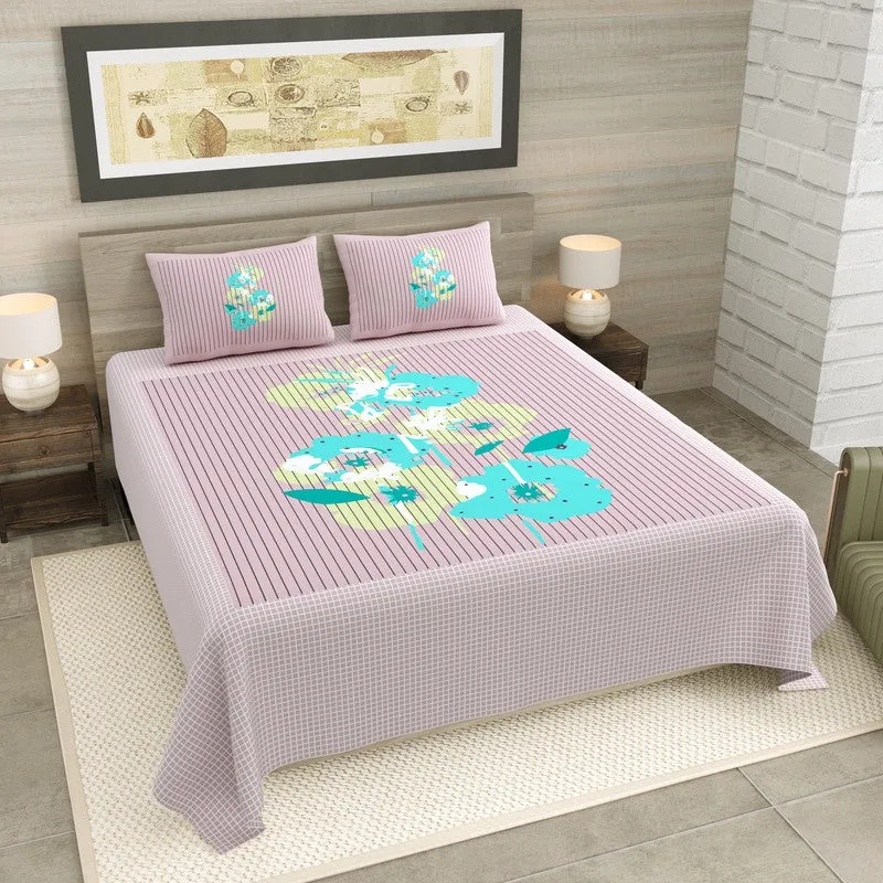 Desert Glow Cotton Bedsheet (Pink) - 120 TC media 1