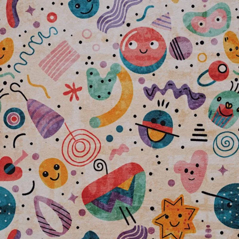 Galaxy Glow Kids Polyester Anti-Skid Carpet - Multicolor media 4