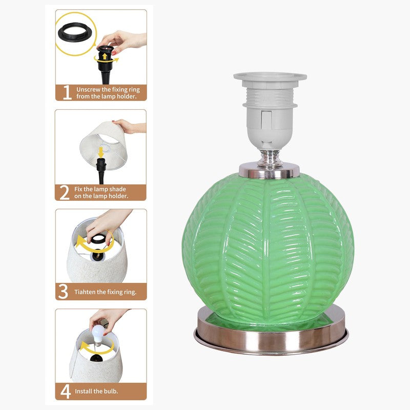 Transella Shine Glass Table Lamp - Green media 6