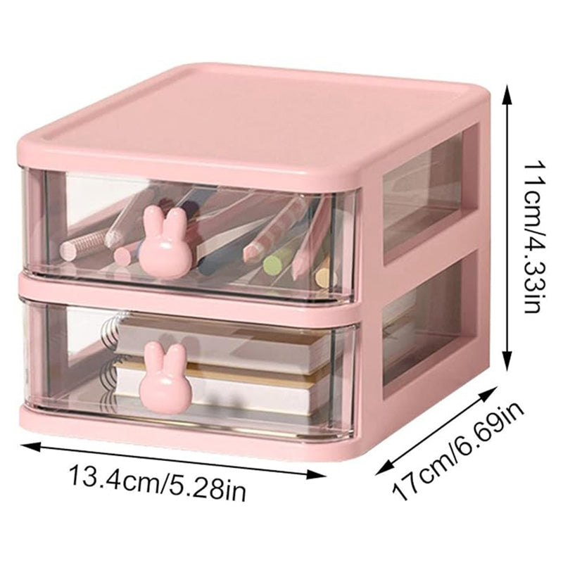 Stowly Two Tier Desk Organiser - Pink media 7