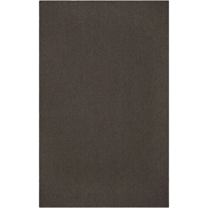 Handloom Hand Loomed Haven Wool Rug - Dark Brown media 1