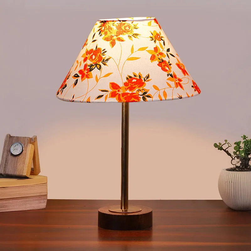 Fleur Conical Rodin Wooden Table Lamp - Multicolor media 2