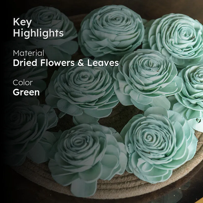 Bleu Petal Sola Wood Flower - Set Of TTen media 2