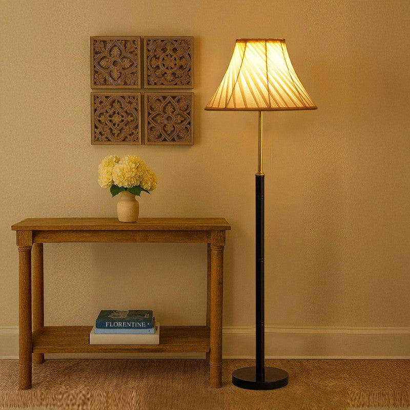 Meadow Leaf Wooden Floor Lamp - White
